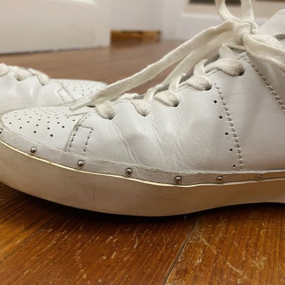 Rebecca Minkoff women's Michell studded white/pink sneakers sz 9 - Picture 8 of 12